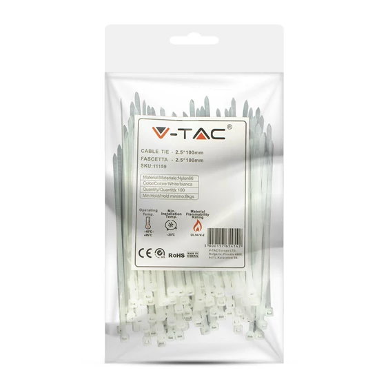 V-TAC GYORSKÖTÖZŐ FEHÉR 100DB/CSO