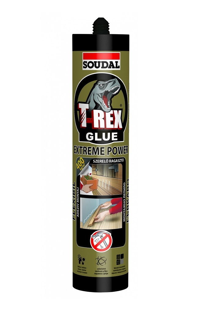 Soudal T-REX (gold) extra erős szerelőragasztó